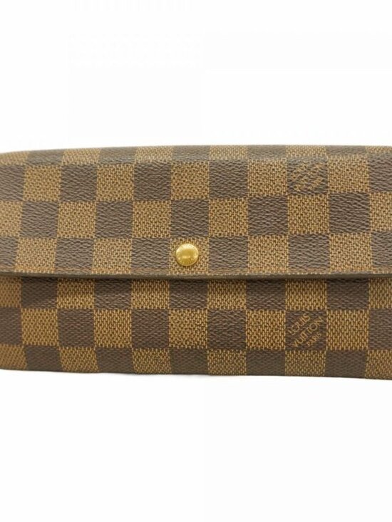 Louis Vuitton Wallet Damier Portefeuille Sarah Ebene